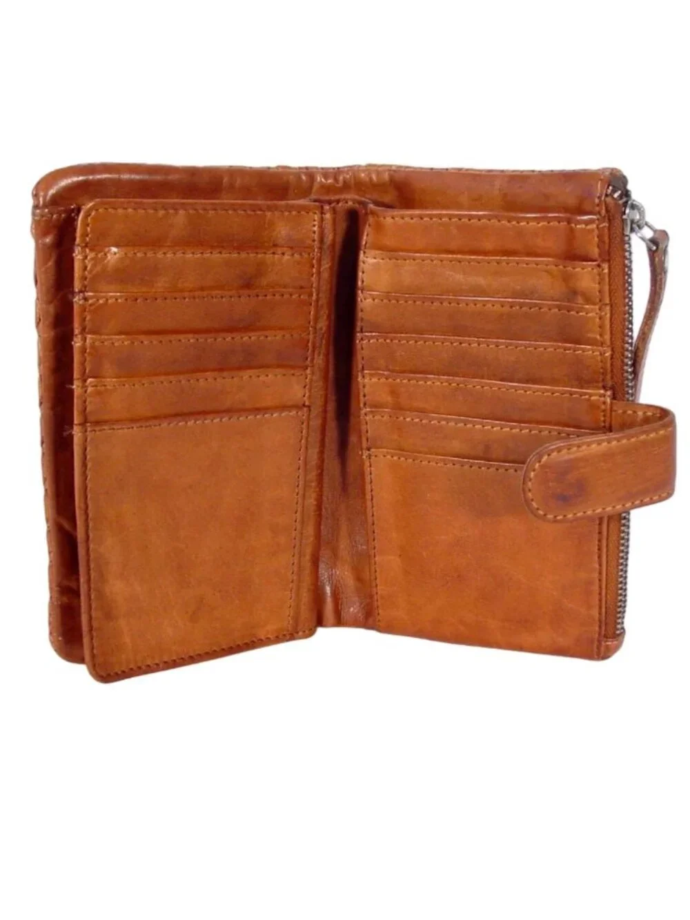 VILENCA HOLLAND Woven Leather Clutch Organizer Wallet - Picture 5 of 7
